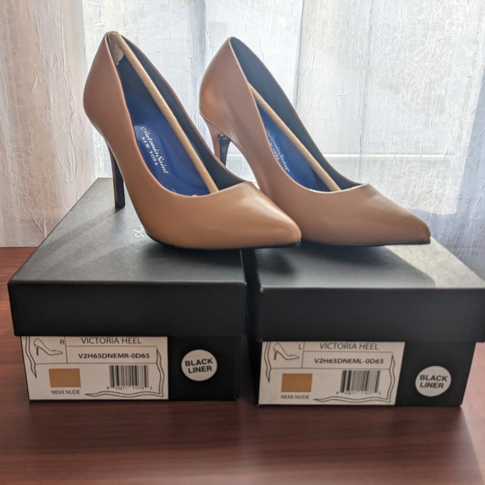 Antonia Saint New York Victoria Heel 3.5" Nemi Nude NWR